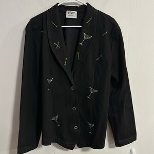 Simply Hot Women’s Size XL Martini embellished Jacket great condition